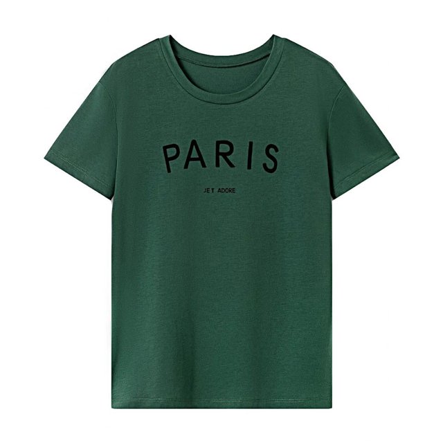 Camiseta de mujer clásica de verano con cuello redondo para acampar, caminar, viajar, ir de compras XL
