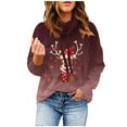 thumbnail image 2 of Aqestyerly Chandails Molletonnés d'Automne pour Femmes, T-Shirt Ample à Manches Longues pour Femmes, Blouse à Col Rond, Hauts Décontractés, 2 of 4