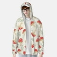 thumbnail image 3 of Picia Cartoon Flat Mushrooms Women's Men's UPF 50+ Sun Protection Hoodie Shirt Long Sleeve SPF Fishing Outdoor UV Hiking Lightweight Shirts-, 3 of 9