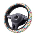thumbnail image 3 of DouZhe Cute Cat Puppy Paws Prints Steering Wheel Cover, Universal 15 inch Anti-Slip Odorless Elastic Car Steering Wheels Cover for Women Men, 3 of 7