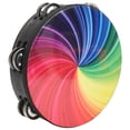 thumbnail image 1 of Tambourine, Colorful  Handheld 8in Hand Drum Percussion Instrument Comfortable Hold Fine Polishing  For Rhythm Training Colorful, 1 of 8