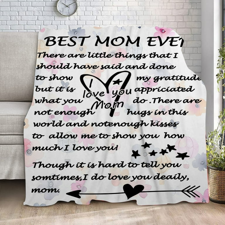 Luxe Extreme Mom Blanket, for Mom, Birthday Gifts for Mom from Daughter or  Son, Best Mom Ever Gift Blanket, Mom Gifts for Mother's Day, I Love You Mom