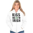 thumbnail image 4 of Kiss Me Im Irish Classic Saint Pattys Zip Up Hoodie Men's Women's Brisco Brands M, 4 of 6