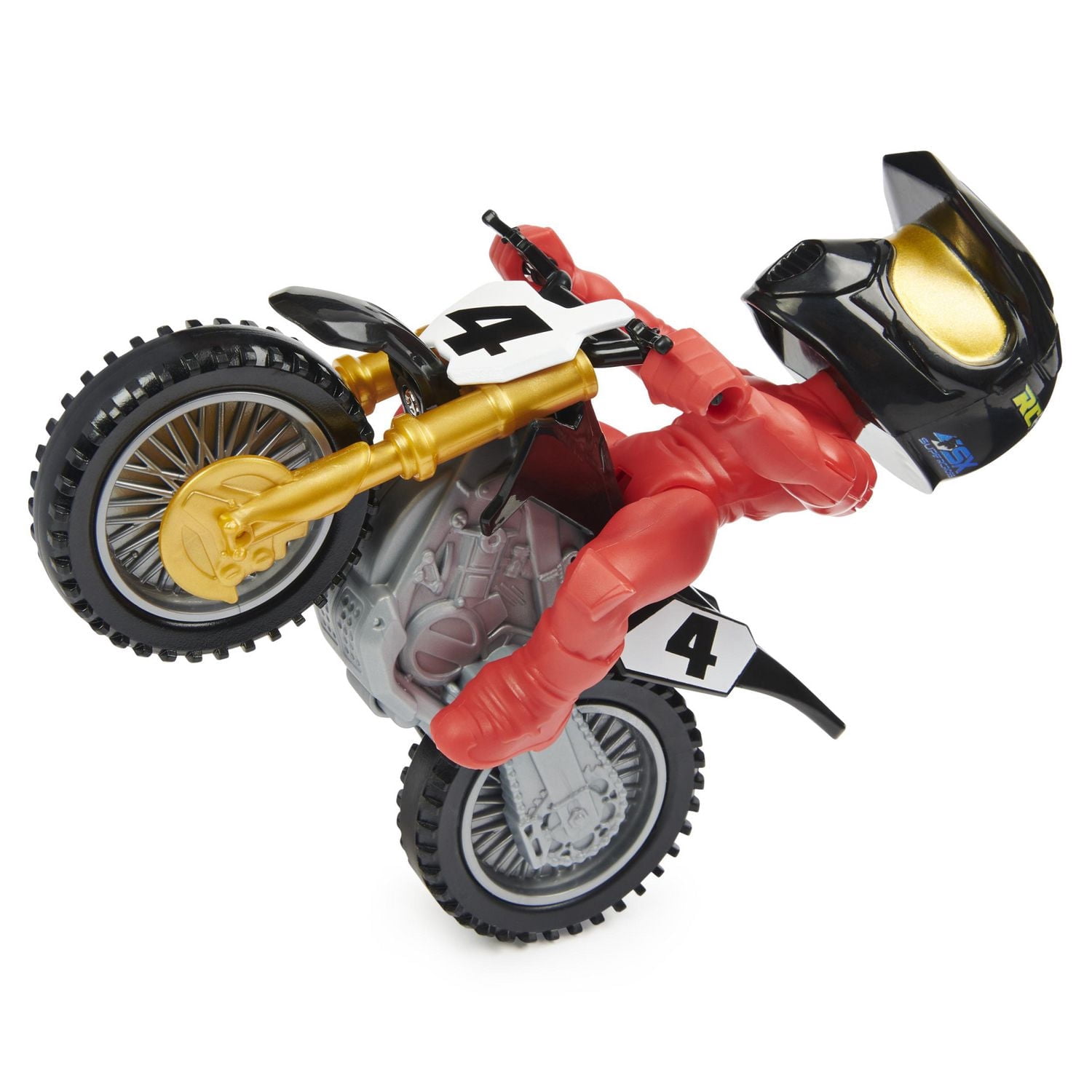 Supercross, Race and Wheelie Bike, Authentic Ricky Carmichael Collector Motorcycle, 1:18 Scale Kids Toys for Boys Aged 5 and Up