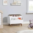thumbnail image 6 of STAROUS White Wooden Kids Toy Chest and Storage Organizer Bench with Front Book Storage Area, 6 of 9