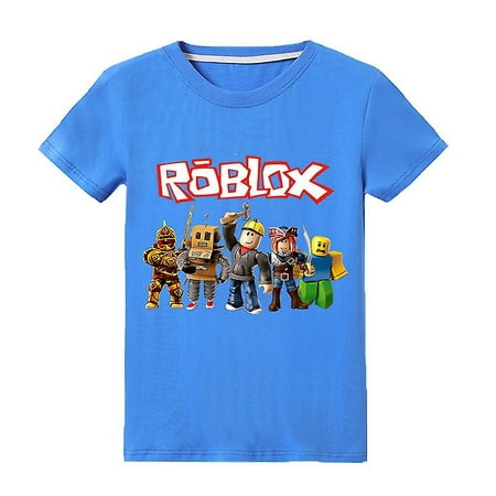 Roblox Printed Short Sleeve T-shirt Boys Kids Crew Neck Tee Shirt Tops ...