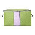 thumbnail image 2 of Honeeladyy Extra Large Blanket Storage Bags Breathable Visual Clothes Storage Containers for King Comforter Bedding Pillow Sheet with Reinforced Handles, Green, 23.62"X13.77"X15.74", 2 of 5