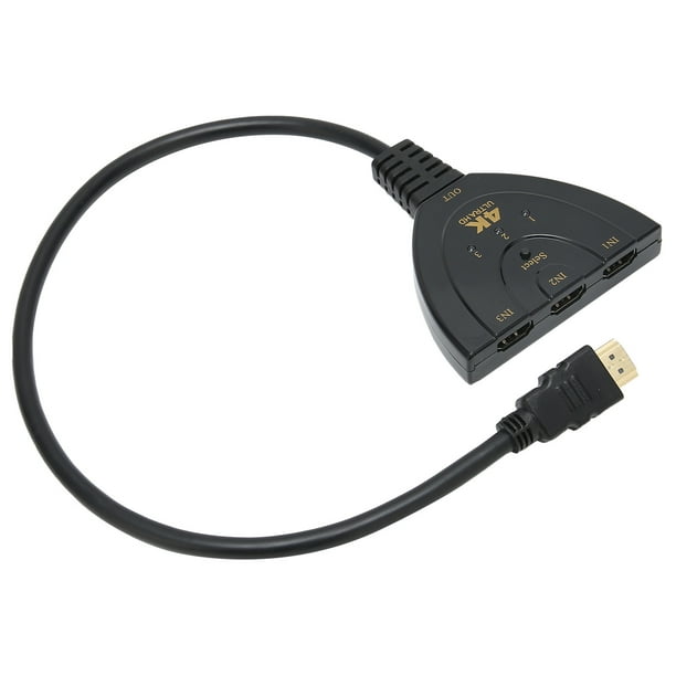 Hub Interfaz Multimedia De Alta Definición 4K Switcher 3 En 1 Salida 4Kx2K Switcher SplitterCable Splitter