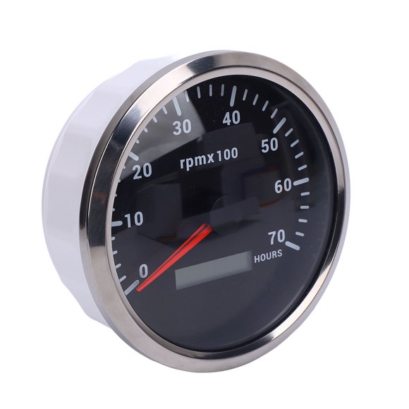 110mm 4 3/8in Tachometer 7 Color Backlight DC 9-32V 7000RPM Gauge Hour Meter Car Yacht RV Truck