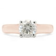 thumbnail image 2 of 1 Carat 6.5MM Round Cut Lab Created Moissanite Diamond Solitaire Engagement Rings For Women In 14K Solid Rose Gold (G-H Color, VVS1 Clarity, 1 Cttw)-10, 2 of 7
