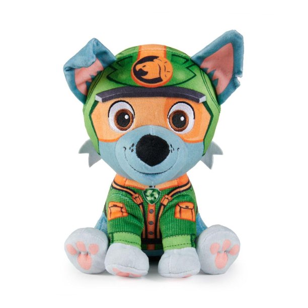 PAW Patrol Jungle Pups,Rocky Peluche de 8 Pulgadas