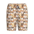 thumbnail image 4 of Wukai Cute Puppy Men’s Short Pajama Pants With Pockets Soft Sleep Pj Shorts for Men-, 4 of 6