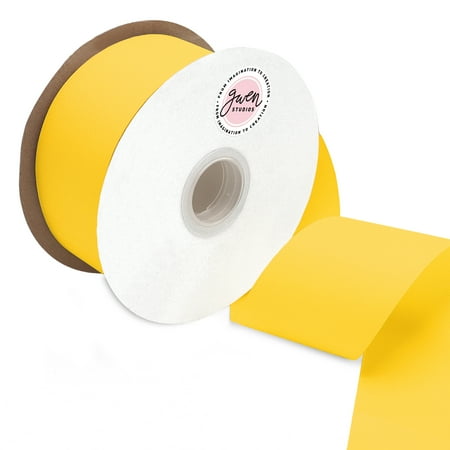 UPC: 0810056348342 | Polyester Yellow Grosgrain Ribbon  150  x 2.5  by Gwen Studios