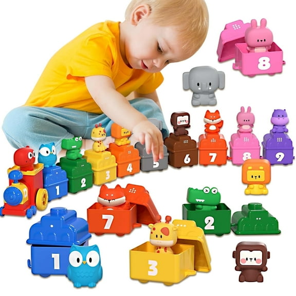 INvench Montessori Toys for Kids Aged 1-3 Years Old, Educational Learning Toys for Boy Girls Aged 1-3 Toddlers Christmas Birthday Gifts