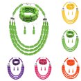 thumbnail image 2 of Collier Multicouche pour Femmes Collier Ras du Cou avec Boucles d'Oreilles et Bracelet, 2 of 7