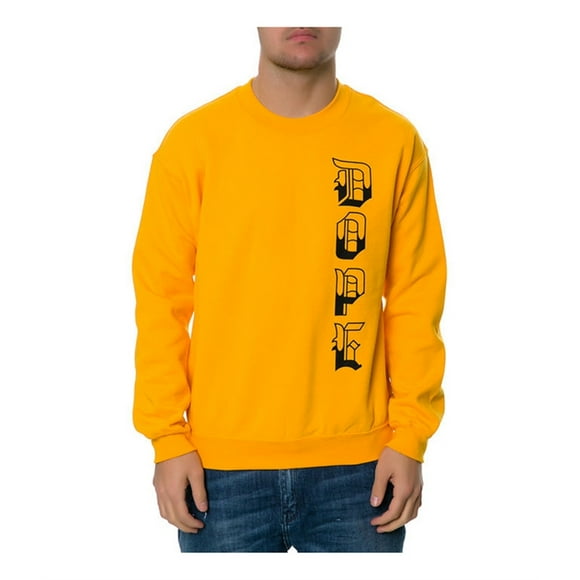 DOPE Mens The Mob Sweatshirt, Yellow, Large