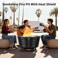 thumbnail image 3 of 26.5 Inch Smokeless Fire Pit, Outdoor Portable Fire Pit with Stand, Removable Ash Pan & Heat Shield, Large Wood Burning Bonfire for Outside, Backyard, Patio, Camping, 3 of 7