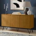 thumbnail image 5 of Simpli Home Hunter 60 inch x 18 inch Rectangle Industrial Contemporary 3 Door Sideboard Buffet in Oak Veneer, 5 of 15