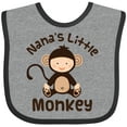 thumbnail image 3 of Inktastic Nana's Little Monkey Boys or Girls Baby Bib, 3 of 4