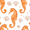 Orange Seahorse, variant on Yayeee Kids Hooded Towels Toddler Soft Absorbent Beach Bathing Wrap 50" x 23.5", White Starfish
