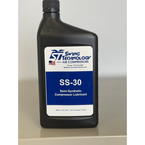 PISTON AIR COMPRESSOR OIL SS- 30 SEMI-SYNTHETIC- 1 QUART