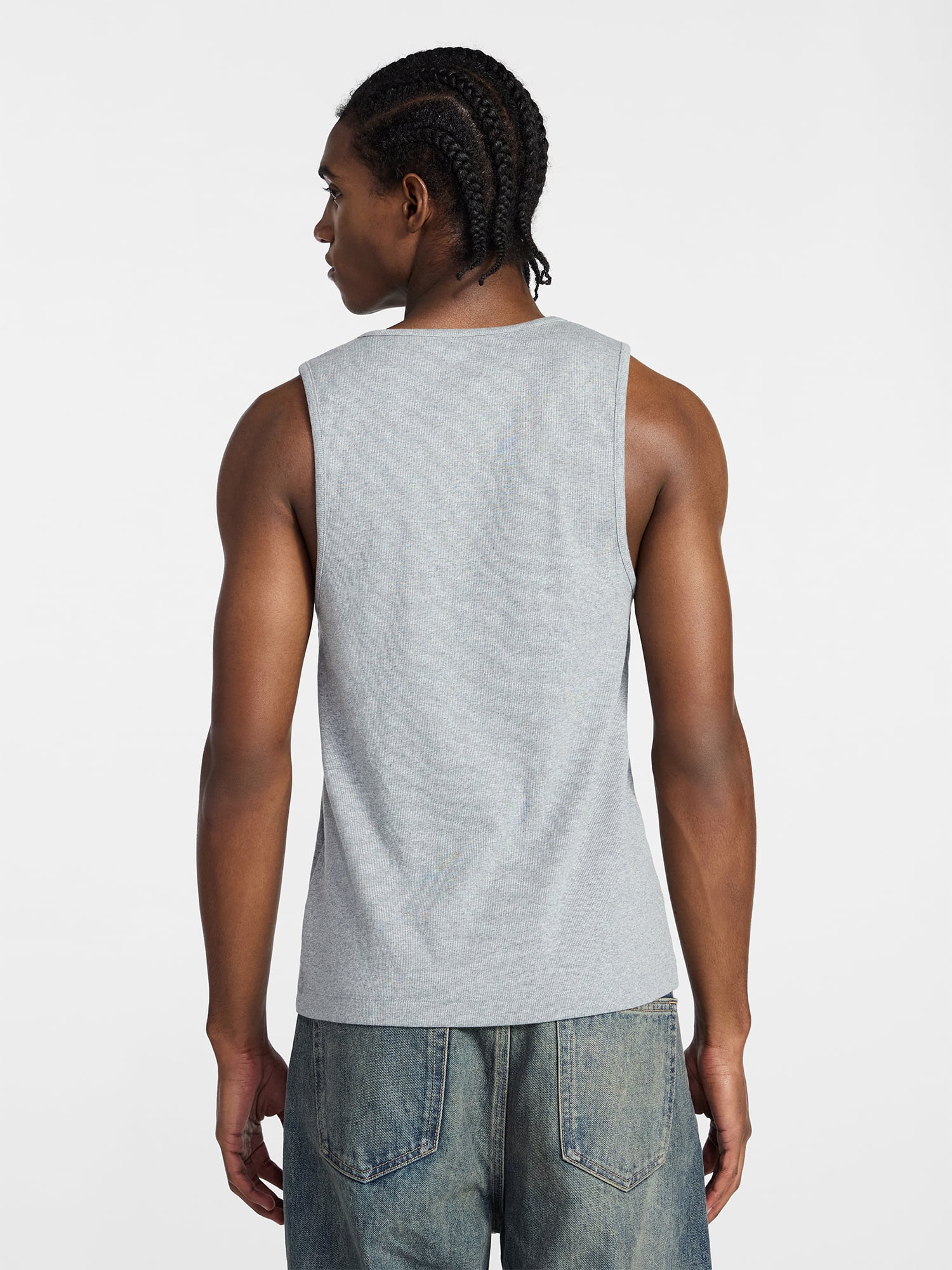 No Boundaries Ribbed Tank Top, Men's XS-5XL