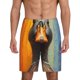 thumbnail image 1 of Balery Colorful Painted Duck Pantalones cortos de pijama de punto de algodón para hombre con cinturilla y bolsillos-Large, 1 of 6