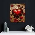 thumbnail image 5 of Creowell  Romantic Valentines day Art Painting Canvas Print, Vintage Hearts Picture, Home Wall Decor Gifts 16x20 in/12x16 in, 5 of 5