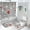 Silver Gray, variant on FRAMICS Christmas Shower Curtain Sets with Rugs, 16 Pc Winter Snowman Bathroom Sets, Xmas Waterproof Fabric Bathroom Curtain Decor with Hooks