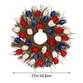 thumbnail image 5 of Marryso Flower Wreath for Front Door 17 Inch Simulation Long Leaf Garland Wall Hanging Door Hanging Decoration, 5 of 7