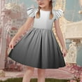 thumbnail image 2 of Agkizg Girls Short Sleeve Dresses Crewneck Gradient Printing Casual A Line Cottons Girl Sundress Dresses, 2 of 5
