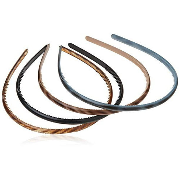 Sc nci Effortless Beauty Skinny Plastic Headbands In Assorted Neutral 