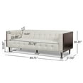 thumbnail image 5 of GDF Studio Croton Contemporary Fabric Tufted 3 Piece Living Room Sofa Set, Beige and Brown, 5 of 13