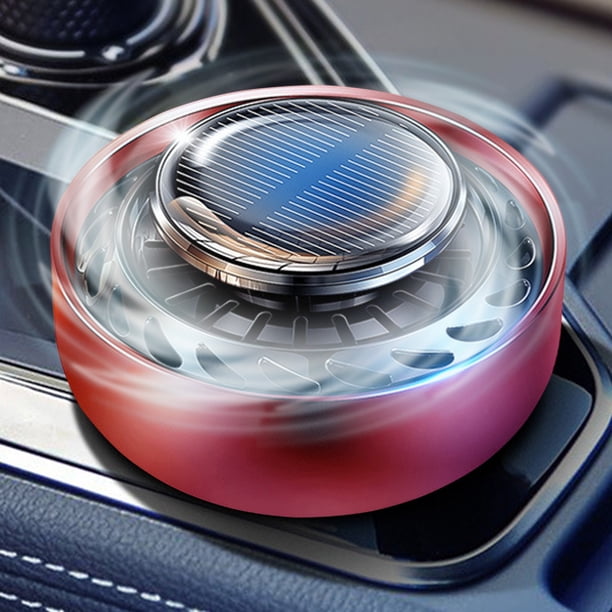 Ambientador Solar para Automóvil, Difusor de Aceites Naturales, Purificador de Perfume Giratorio para Automóvil, Alivia La Fatiga.