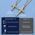 thumbnail image 6 of MomentWish Cross Necklace for Women 14K Gold Plated Moissanite Cross Pendant Easter Religious Faith Jewelry Gift, 6 of 9