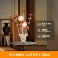 thumbnail image 4 of Ore International 4 Red Roses 6 Petal Floral 2 Red/Silver Flower Bud On A Trumpet Vase Table Lamp, 4 of 11