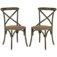 thumbnail image 2 of SAFAVIEH Franklin X-Back Bistro Rustic Chairs, Distressed Colonial Walnut, Set of 2, 2 of 14