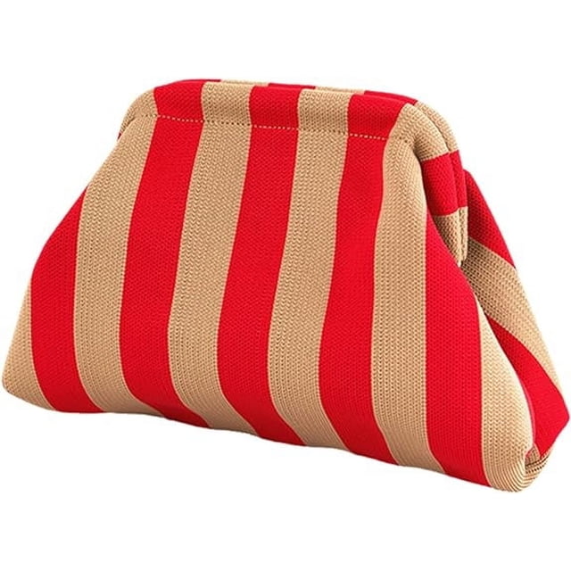Granjero Gordo Bolso de mano tejido y bolsas de cosméticos, bolso de mano tejido elegante de playa de verano, bolso de hombro de 12,2 x 3,93 x 7,48 pulgadas (B)