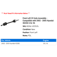 thumbnail image 2 of Front Left CV Axle Assembly - Compatible with 2002 - 2005 Hyundai XG350 3.5L V6 2003 2004, 2 of 2
