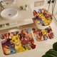 thumbnail image 5 of Juego de 4 cortinas de ducha de El Rey León con alfombrillas antideslizantes, tapa de inodoro y alfombrilla de baño, cortina de ducha impermeable con decoración de dibujos animados para baño con 12, 5 of 8