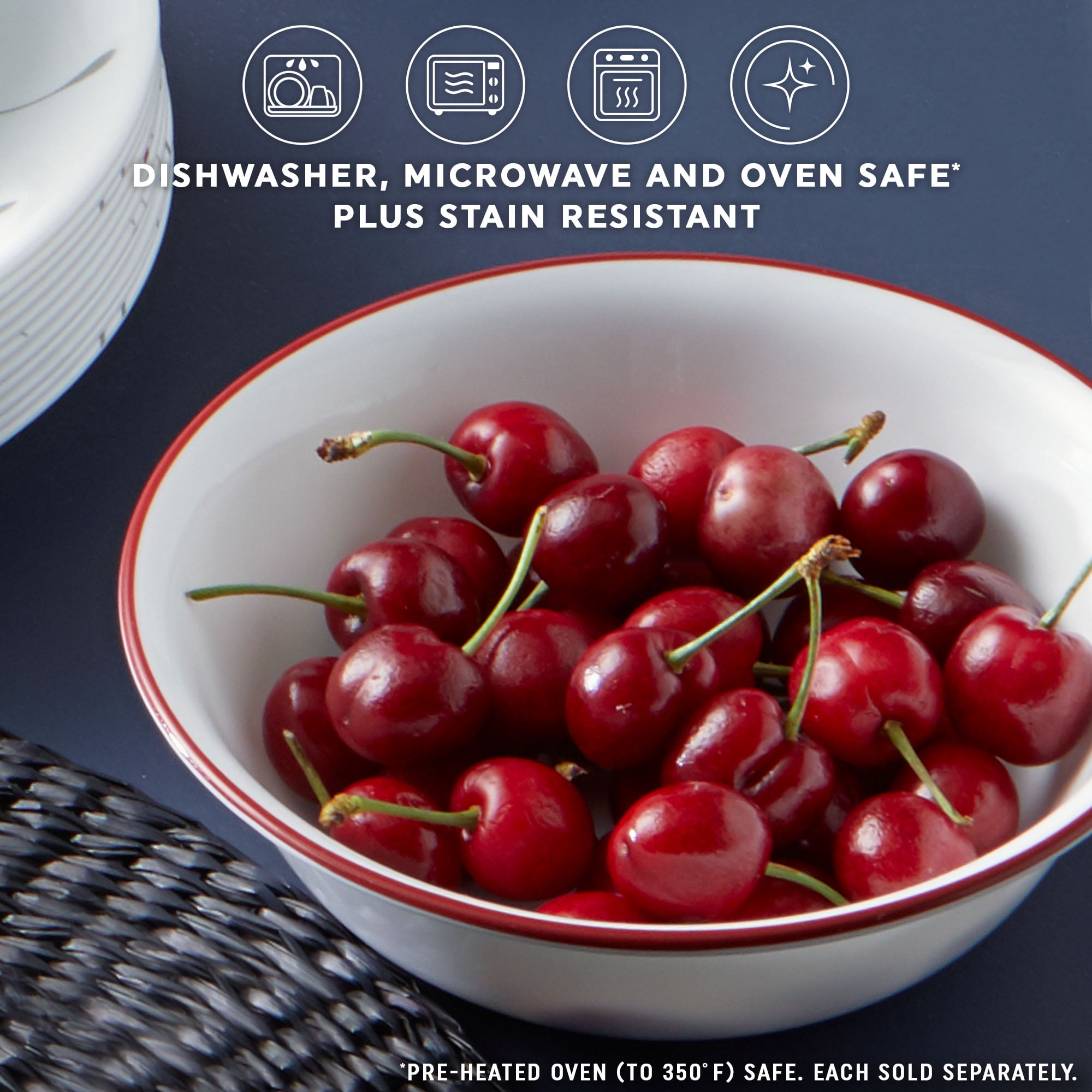 Corelle Splendor 18 oz Glass Cereal/Soup Bowl (Set of 6)