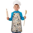 thumbnail image 2 of Paw Prints and Bones Kids Aprons for Girls and Boys,Adjustable Neck Strap Toddler Aprons for Kids Cooking Baking, 2 of 7