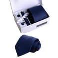 thumbnail image 1 of Bangcool Necktie Box Set Formal Pocket Handkerchief Tie Bar Clip Party Cufflinks for Man, 1 of 6