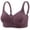 Purple(Bra), variant on Women's Plus Size Bra Cooling Mesh Wirefree Front Closure Full Coverage Bralette, Breathable Honeycomb Support Bra with Wide Straps