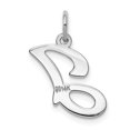 thumbnail image 4 of Finest Gold 14K White Gold Script Letter J Initial Charm, 4 of 4