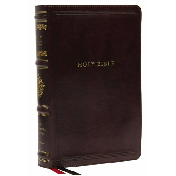 Nkjv, Personal Size Reference Bible, Sovereign Collection, Leathersoft, Brown, Red Letter, Thumb Indexed, Comfort Print:, (Hardcover)