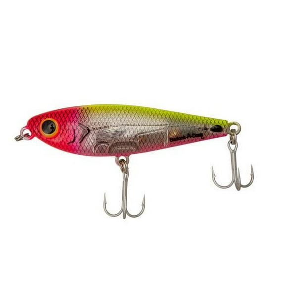 Bomber Badonk-A-Donk Low Pitch Hard Baits 3 1/2" Silv Flsh Pink Head Chrt 1/2 oz.