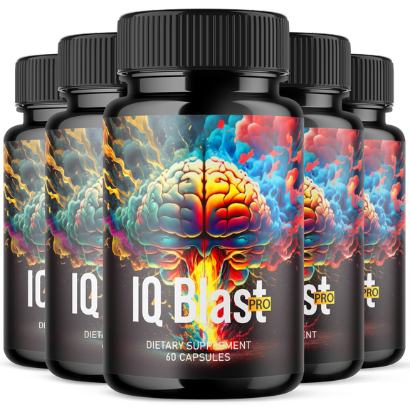 (5 Pack) IQ Blast Pro Advance Max Strength Nootropic Supplement 300 Capsules
