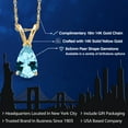 thumbnail image 2 of Gem Stone King 14K Yellow Gold Ice Blue Topaz Pendant Necklace for Women | 1.00 Cttw | Gemstone November Birthstone | Pear Shape 8X5MM | With 18 inch Chain, 2 of 6