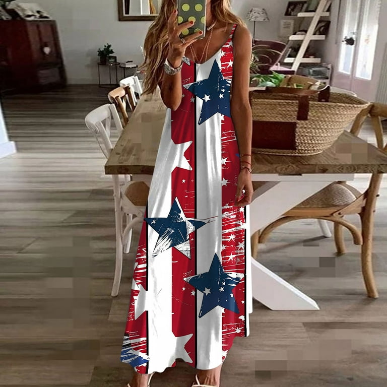 split dress maxi Maxi Boho Red Slit Dress